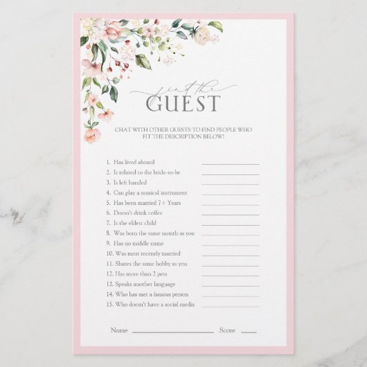 Elegant roze Waterverf Floral Vrijgezellenfeest Ga (Voorkant)