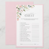 Elegant roze Waterverf Floral Vrijgezellenfeest Ga (Voorkant / Achterkant)