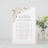 Elegant roze Waterverf Floral Vrijgezellenfeest Ga (Staand voorkant)