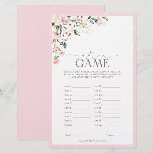 Elegant roze Waterverf Floral Vrijgezellenfeest Ga (Voorkant / Achterkant)