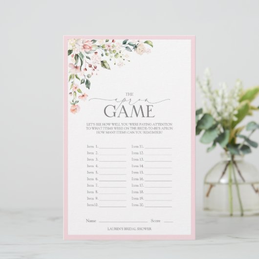 Elegant roze Waterverf Floral Vrijgezellenfeest Ga (Staand voorkant)