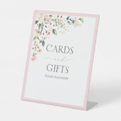 Elegant roze Waterverf Floral Vrijgezellenfeest Gi Reclamebord Met Voetstuk (Voorkant)