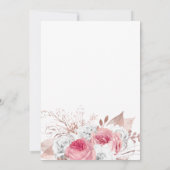 Elegant roze Waterverf Floral Vrijgezellenfeest Kaart (Achterkant)