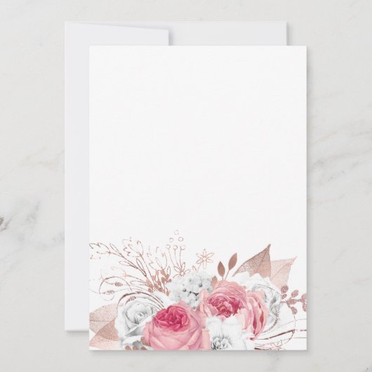 Elegant roze Waterverf Floral Vrijgezellenfeest Kaart (Achterkant)