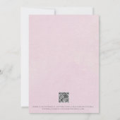 Elegant roze Waterverf Floral Vrijgezellenfeest Kaart (Achterkant)