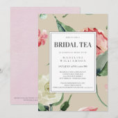 Elegant roze Waterverf Floral Vrijgezellenfeest Kaart (Voorkant / Achterkant)