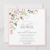 Elegant roze Waterverf Floral Vrijgezellenfeest Kaart (Voorkant)