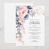 Elegant roze Waterverf Floral Vrijgezellenfeest Kaart (Voorkant / Achterkant)