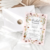 Elegant roze Waterverf Floral Vrijgezellenfeest Kaart