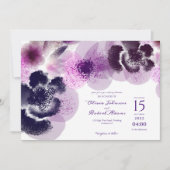 Elegant roze Waterverf Floral Wedding Kaart (Voorkant)