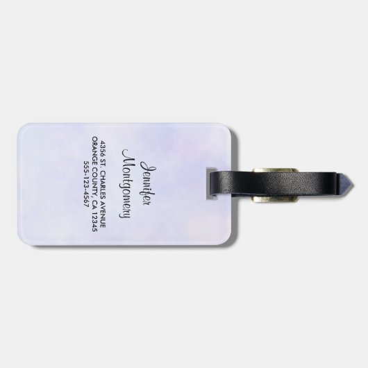 Elegant roze Waterverf Flower Bouquet Bagagelabel (Achterkant horizontaal)