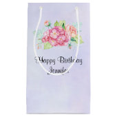 Elegant roze Waterverf Flower Bouquet Birthday Klein Cadeauzakje (Voorkant)