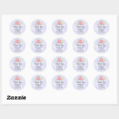 Elegant roze Waterverf Flower Bouquet Birthday Ronde Sticker (Vel)