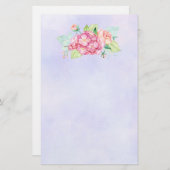 Elegant roze Waterverf Flower Bouquet Briefpapier (Voorkant / Achterkant)