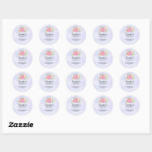 Elegant roze Waterverf Flower Bouquet Business Ronde Sticker (Vel)