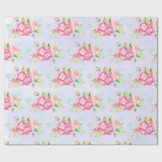 Elegant roze Waterverf Flower Bouquet Cadeaupapier (Vlak)