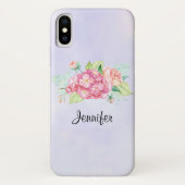 Elegant roze Waterverf Flower Bouquet Case-Mate iPhone Case (Achterkant)