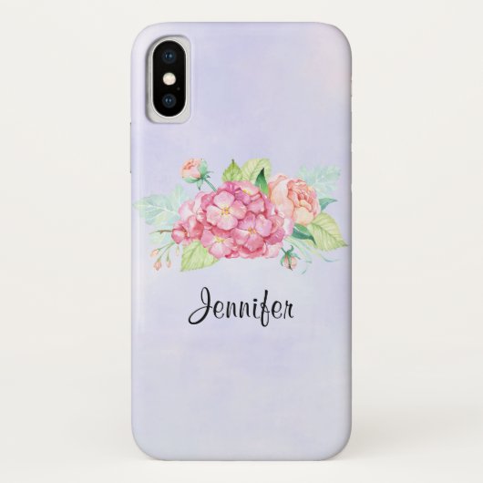 Elegant roze Waterverf Flower Bouquet Case-Mate iPhone Case (Achterkant)