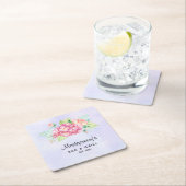 Elegant roze Waterverf Flower Bouquet Kartonnen Onderzetters (Insitu)