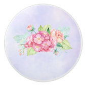 Elegant roze Waterverf Flower Bouquet Keramische Knop (Voorkant)
