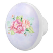 Elegant roze Waterverf Flower Bouquet Keramische Knop (Rechts)