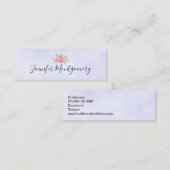 Elegant roze Waterverf Flower Bouquet Mini Visitekaartje (Voorkant / Achterkant)