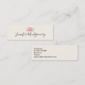 Elegant roze Waterverf Flower Bouquet Mini Visitekaartje (Voorkant / Achterkant)