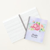 Elegant roze Waterverf Flower Bouquet Notitieboek (Binnen)