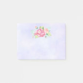 Elegant roze Waterverf Flower Bouquet Post-it® Notes (Voorkant)