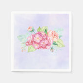 Elegant roze Waterverf Flower Bouquet Servet (Voorkant)
