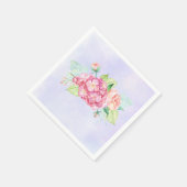 Elegant roze Waterverf Flower Bouquet Servet (Hoek)