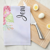 Elegant roze Waterverf Flower Bouquet Theedoek (Quarter Fold)