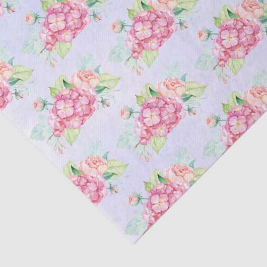 Elegant roze Waterverf Flower Bouquet Tissuepapier (Detail)