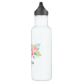 Elegant roze Waterverf Flower Bouquet Waterfles (Rechts)