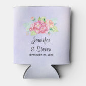 Elegant roze Waterverf Flower Bouquet Wedding Blikjeskoeler (Voorkant)