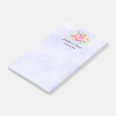Elegant roze Waterverf Flower Bouquet Wedding Post-it® Notes (Schuin)