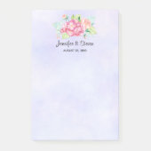 Elegant roze Waterverf Flower Bouquet Wedding Post-it® Notes (Voorkant)