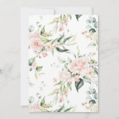 Elegant roze Waterverf Gold Baby Kaart (Achterkant)