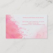 Elegant roze Waterverf goud Visitekaartje (Achterkant)