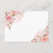 Elegant roze Waterverf gouden details Informatiekaartje (Achterkant)