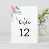 Elegant roze Waterverf handbeschilderd Aankondiging (Staand voorkant)