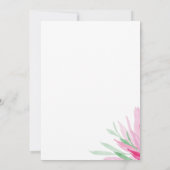 Elegant roze Waterverf handbeschilderd Aankondiging (Achterkant)