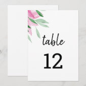 Elegant roze Waterverf handbeschilderd Aankondiging (Voorkant / Achterkant)