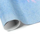 Elegant roze waterverf handbeschilderd flamingo cadeaupapier (Rol Hoek)