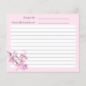 Elegant roze waterverf kersenbloesems script (Voorkant)