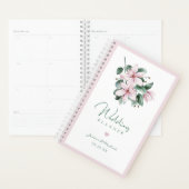 Elegant roze Waterverf Magnolia Floral Wedding Planner (Display)