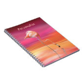 Elegant roze Waterverf Notitieboek (Rechterzijde)