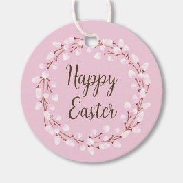 Elegant Roze Waterverf Poesje Willow Easter Bedankjes Labels