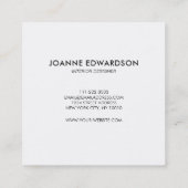 Elegant roze waterverf professional vierkante visitekaartje (Achterkant)