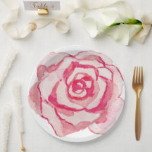 Elegant roze Waterverf Roos